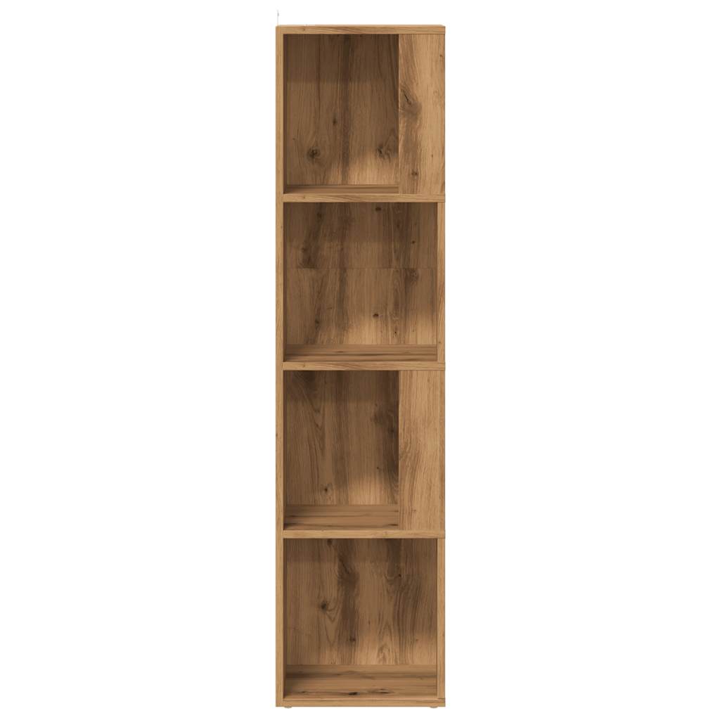 Scaffale Angolare Rovere Artigianale 33x33x132 cm in Truciolato