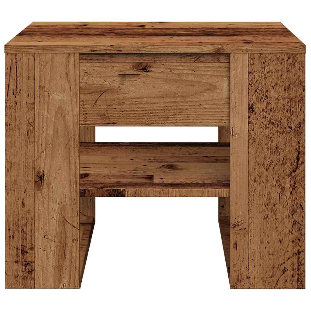Tavolino da Salotto Legno Vecchio 55,5x55x45 cm in Truciolato