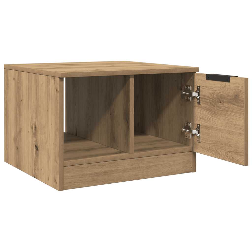 Tavolino da Salotto Rovere Artigianale 50x50x36 cm Truciolato