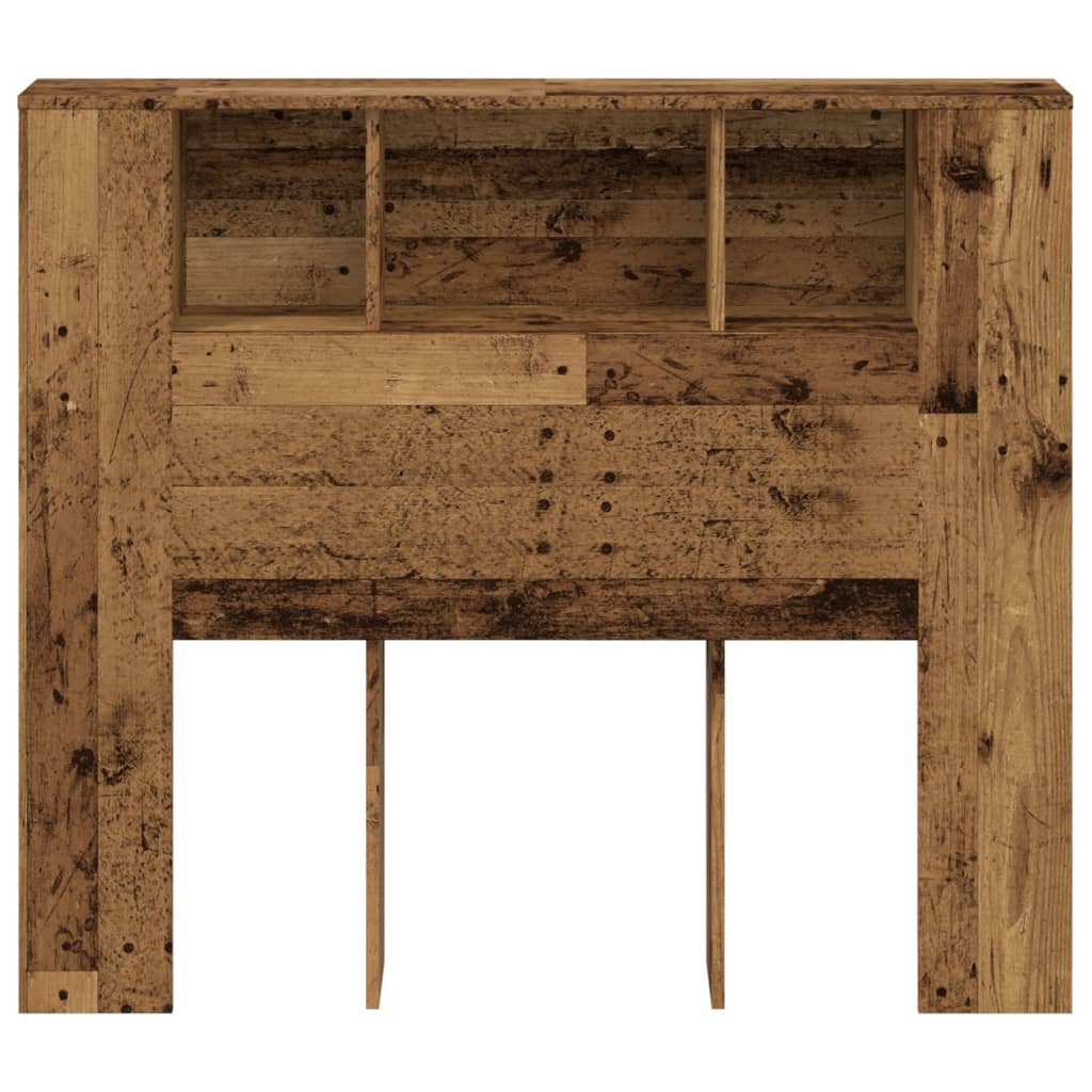 Testiera con Contenitore Legno 120x19x104,5 cm in Multistrato