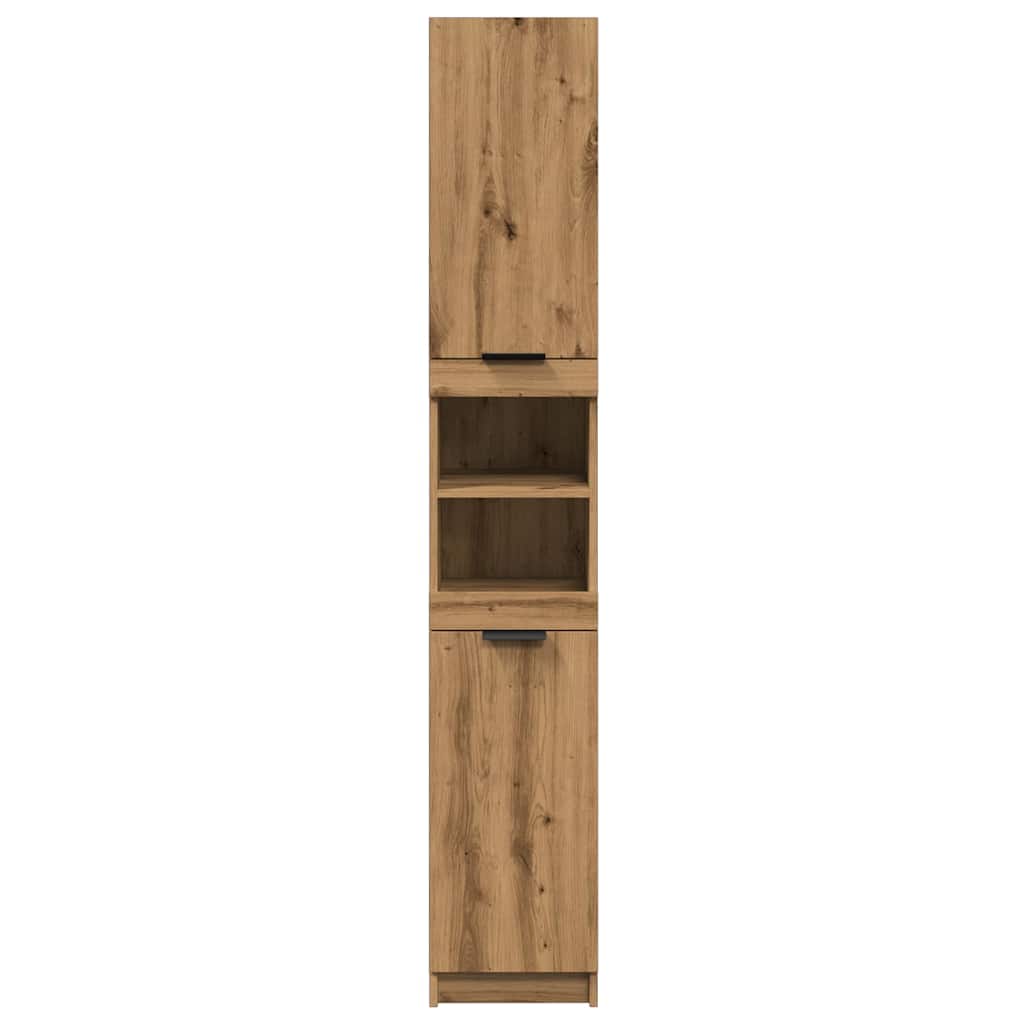 Armadietto da Bagno Rovere Artigianale 32x34x188,5cm Truciolato