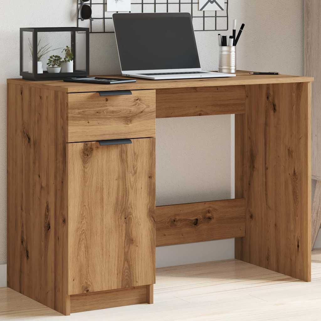 Scrivania Rovere Artigianale 100x50x75 cm in Legno Multistrato