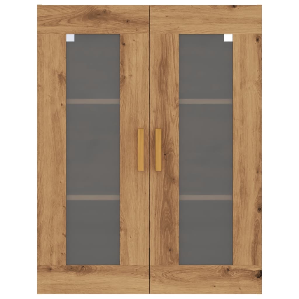 Armadietto Pensile a Parete Rovere Artigianale 69,5x34x90 cm