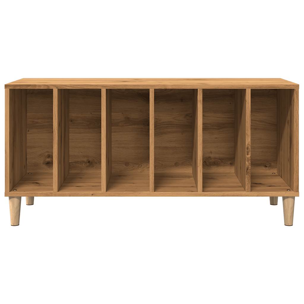 Mobile Porta Dischi Rovere Artigianale 100x38x48 cm Multistrato
