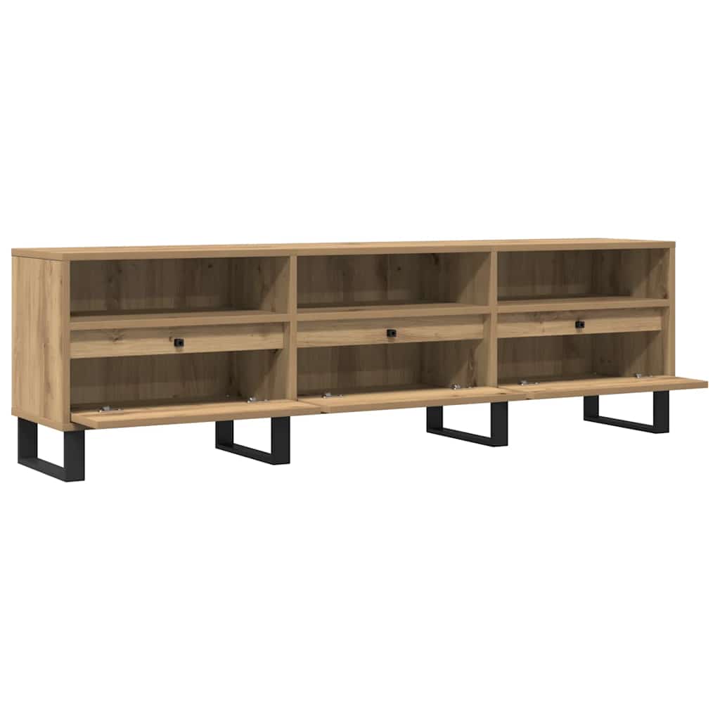 Mobile Porta TV Rovere Artigianale 150x30x44,5 cm Multistrato