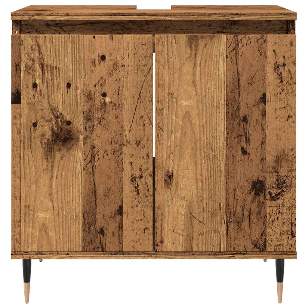 Mobile da Bagno Legno Antico 58x33x60 cm in Truciolato