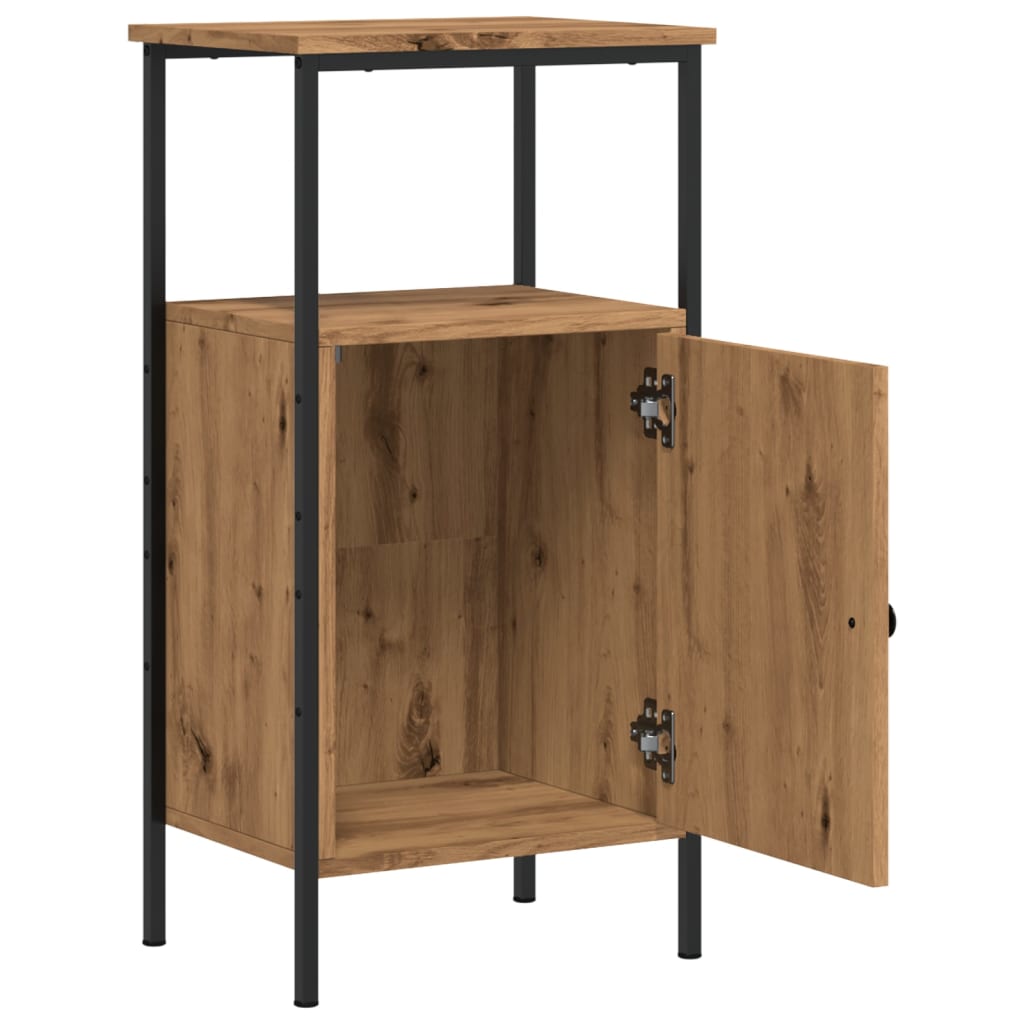 Comodino Rovere Artigianale 41x31x80 cm in Legno Multistrato