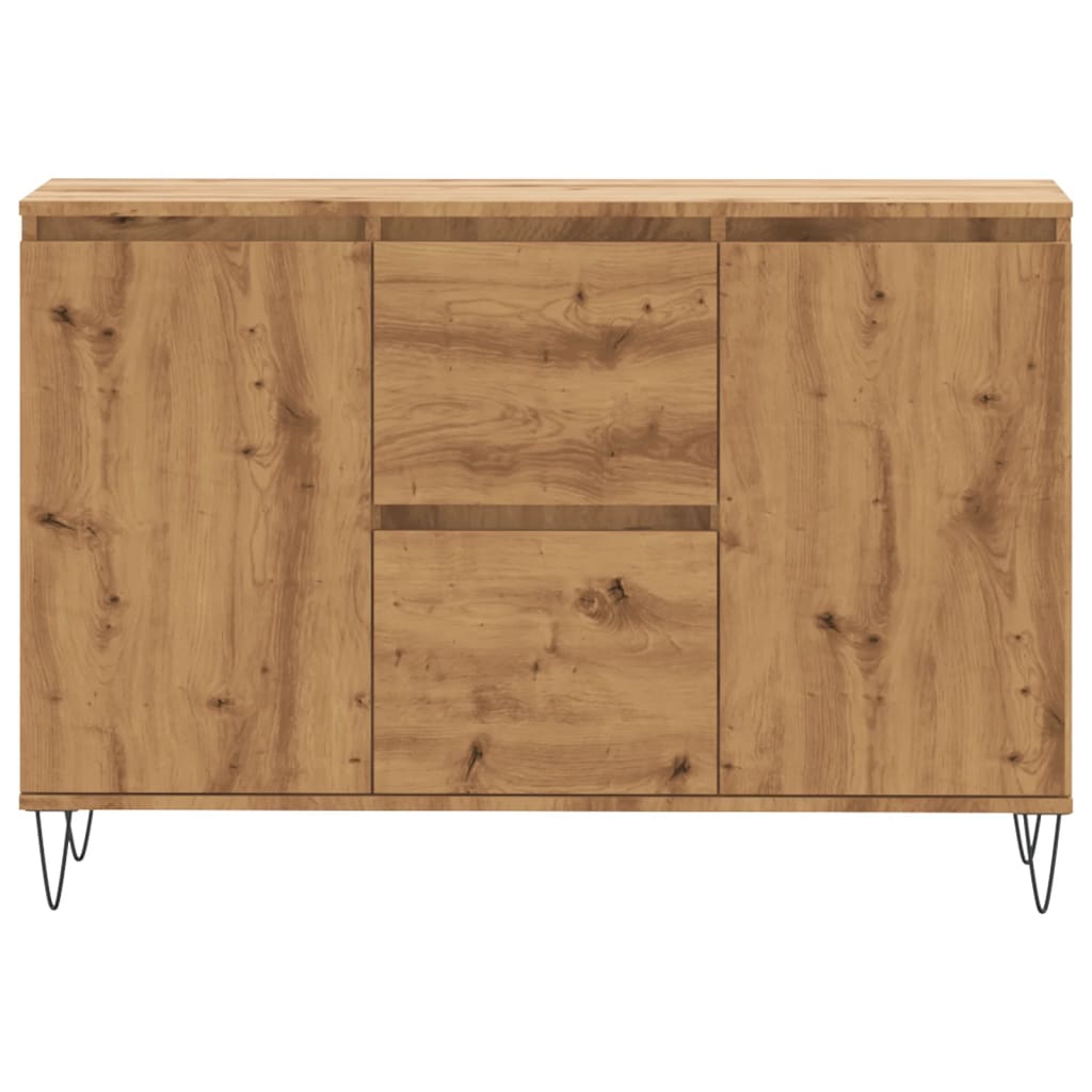 Credenza Rovere Artigianale 104x35x70 cm in Legno Multistrato