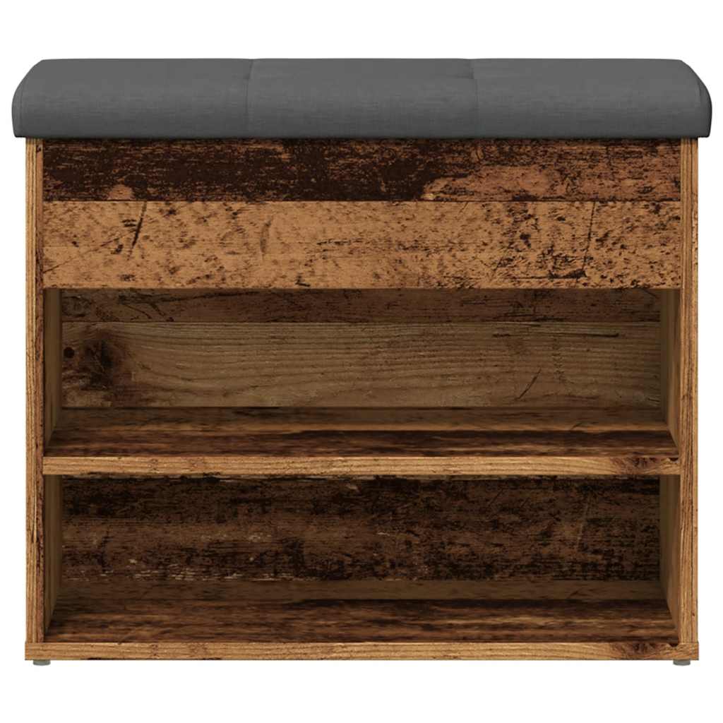 Scarpiera Legno Antico 62x32x50 cm in Legno Multistrato