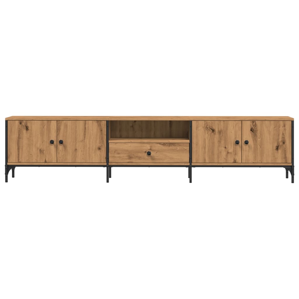 Mobile TV Cassetto Rovere Artigianale 200x25x44cm in Truciolato