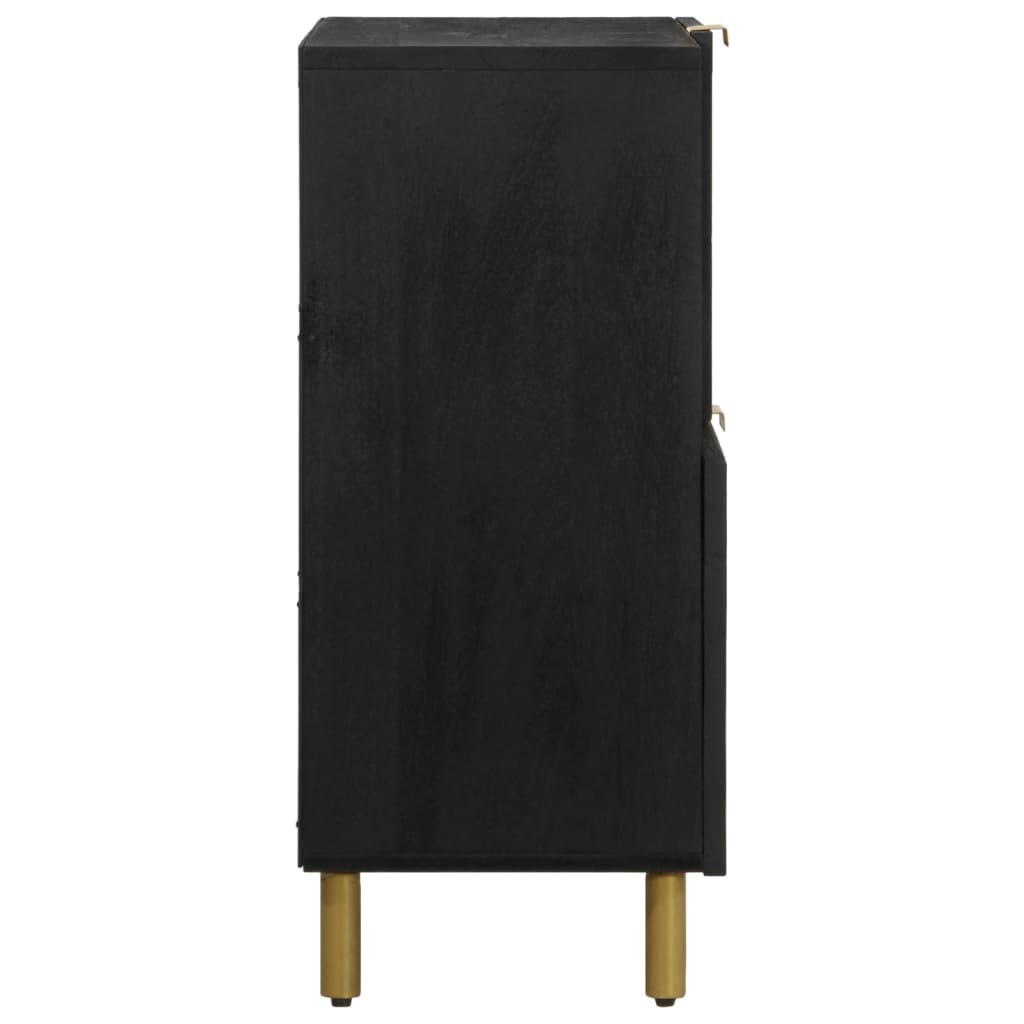 Credenza Nera 80x33x75 cm in Legno Multistrato