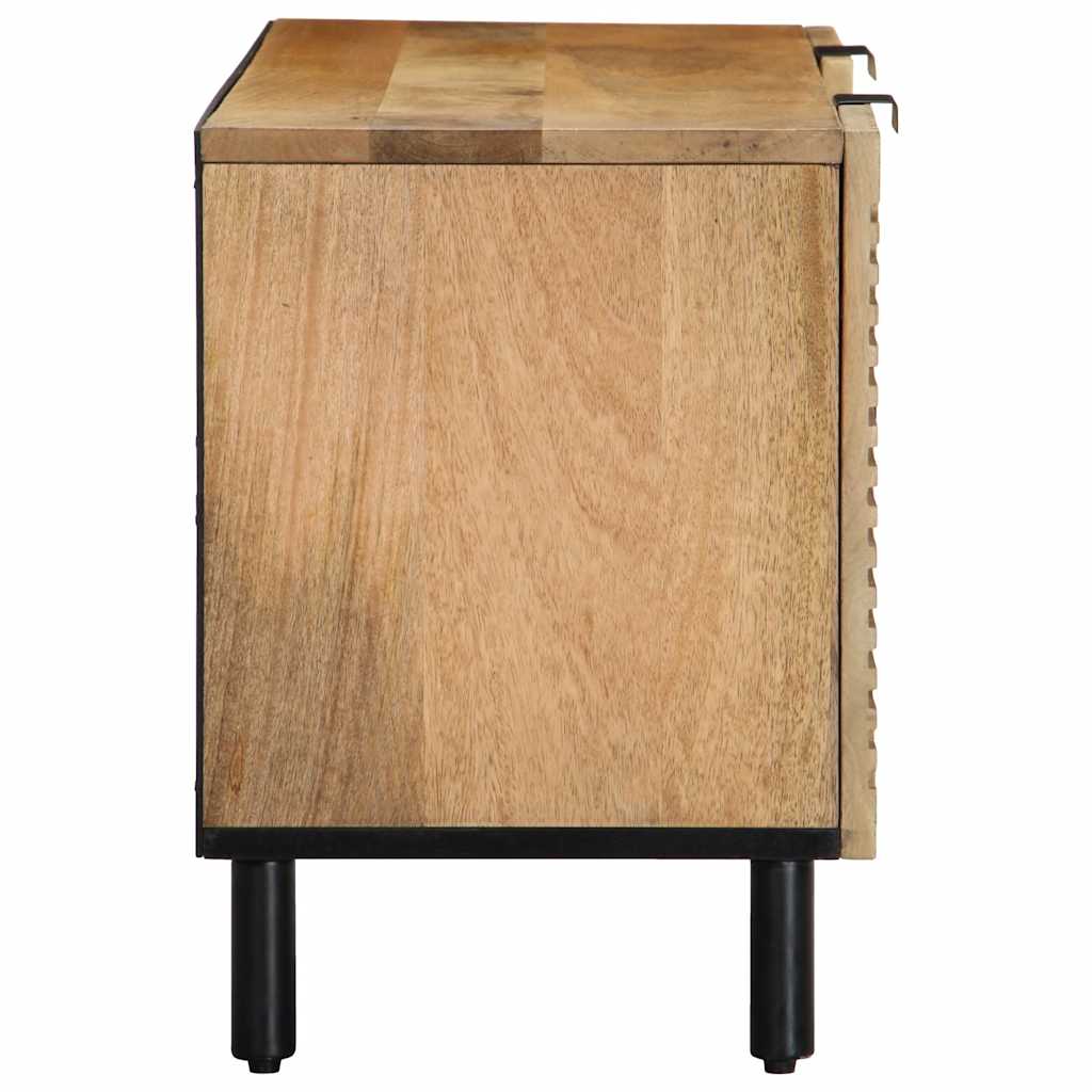 Mobile Porta TV Marrone 105x33x46cm in Legno Massello di Mango