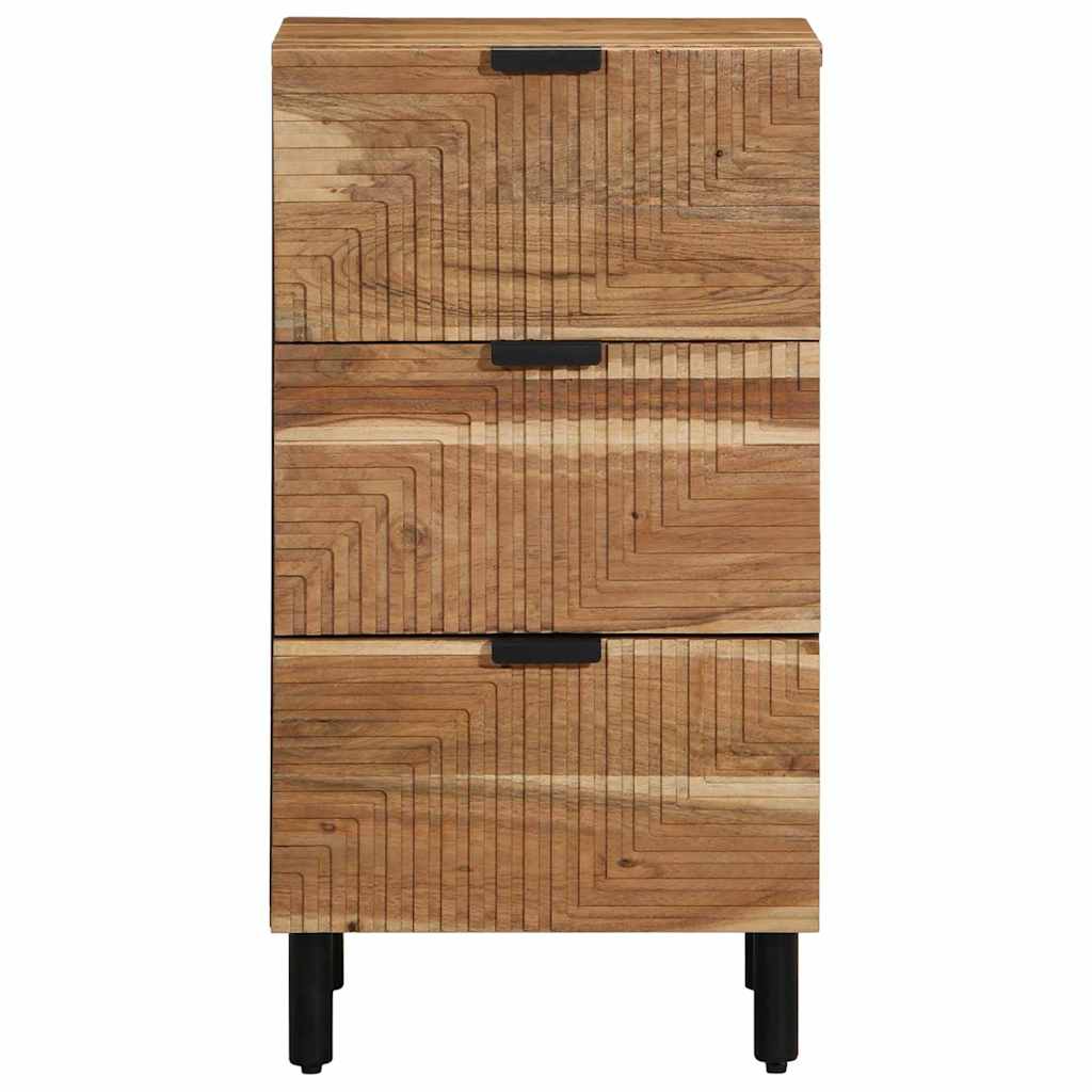 Credenza Naturale 40 x 33,5 x 75 cm Legno di Acacia Massello