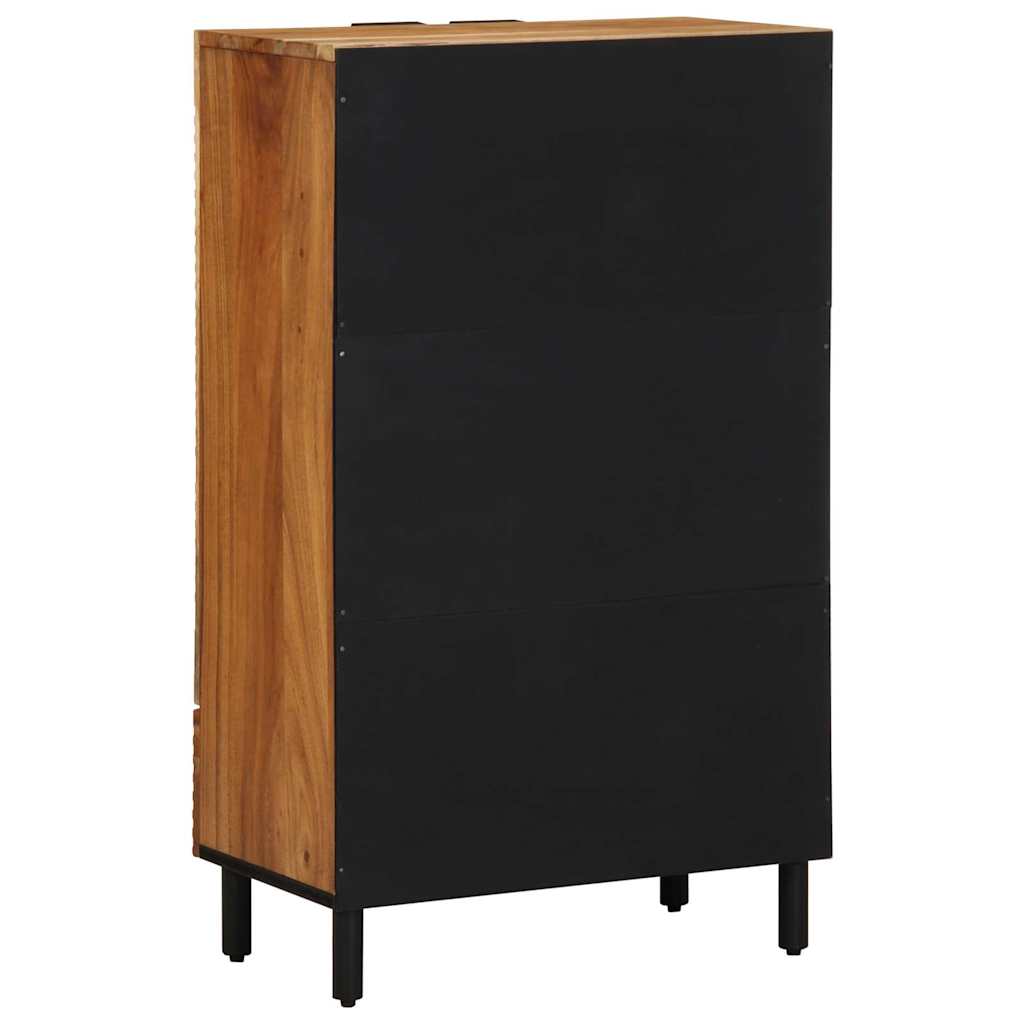Credenza Naturale 60 x 33,5 x 100 cm Legno di Acacia Massello
