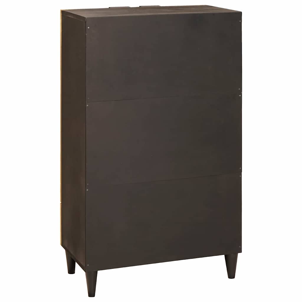 Mobile laterale con cassetto Nero e Oro 60 x 33,5 x 100 cm