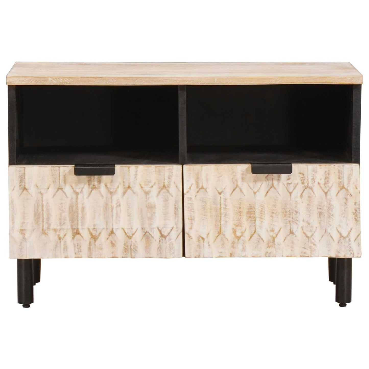 Mobile TV con cassetto Finitura Bianco Lavato 70 x 33 x 46 cm