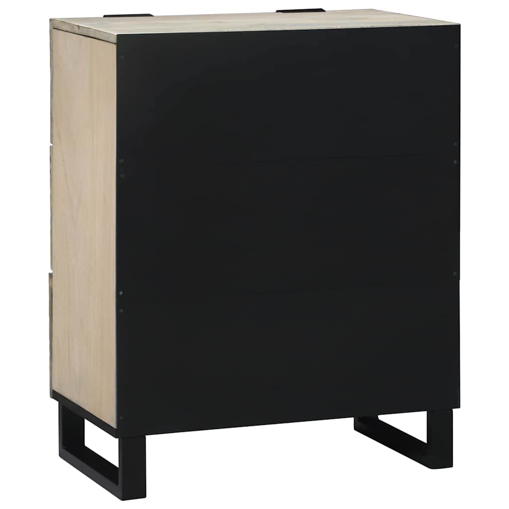 Credenza Bianco 60 x 33.5 x 75 cm Legno massello di mango