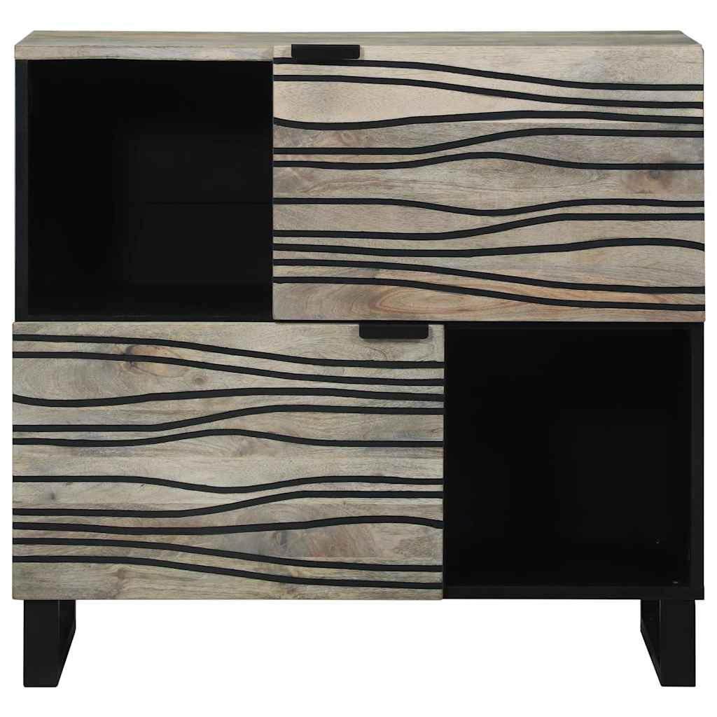 Credenza Bianco 80 x 33 x 75 cm legno massello di mango