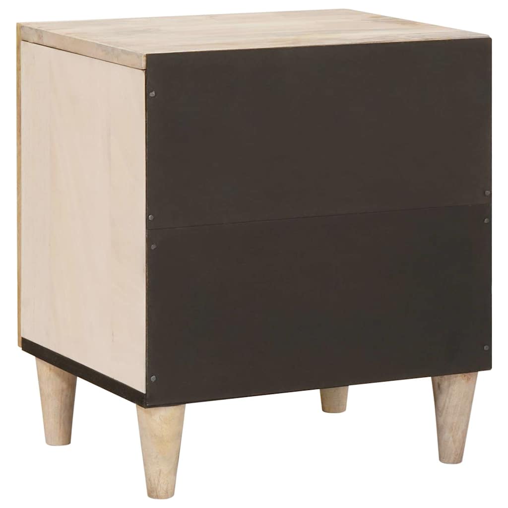 Armadio da Notte Beige 40 x 33 x 46 cm Legno massello di acacia