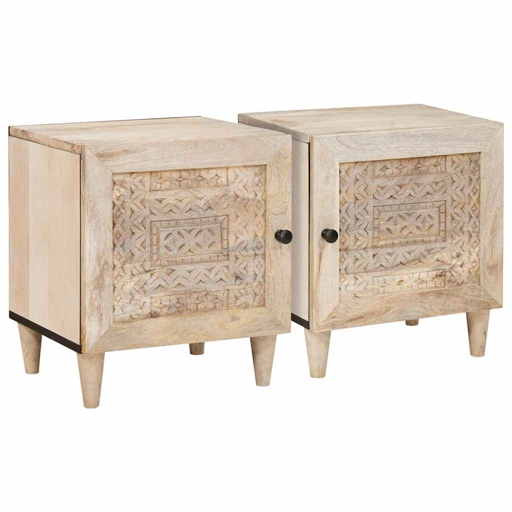 Armadio da Notte 2 pcs Beige 40 x 33 x 46 cm