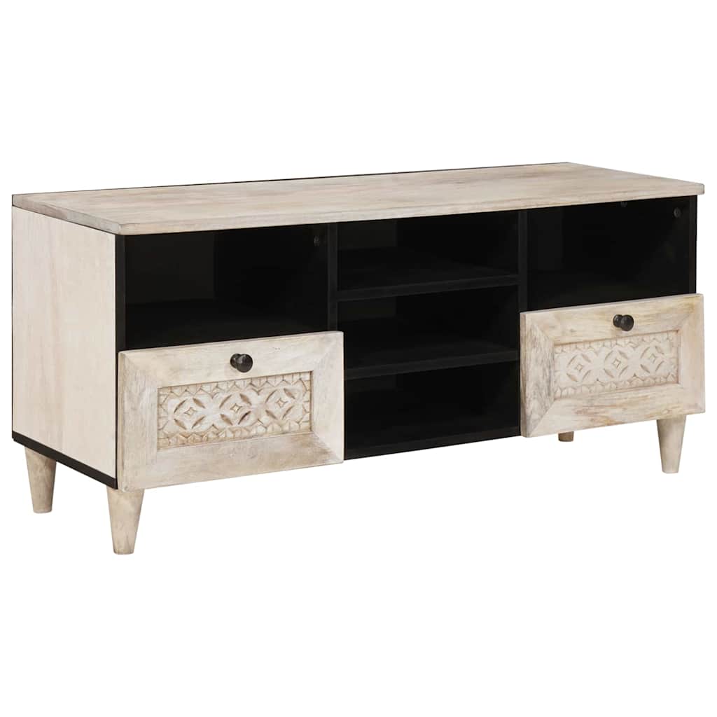 Unità TV con cassetto Bianco 100 x 33 x 46 cm Legno multistrato
