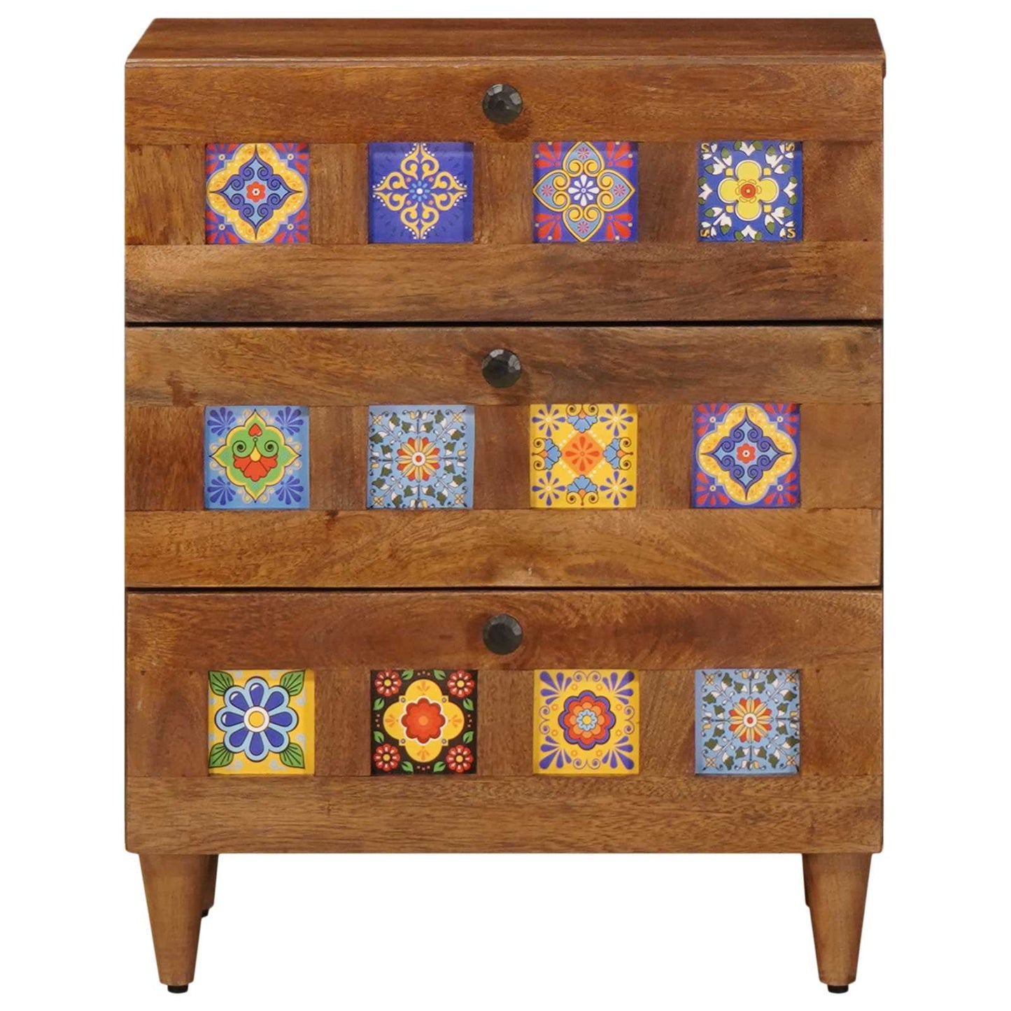 Armadio da Notte con cassetto Marrone 50 x 33 x 62 cm