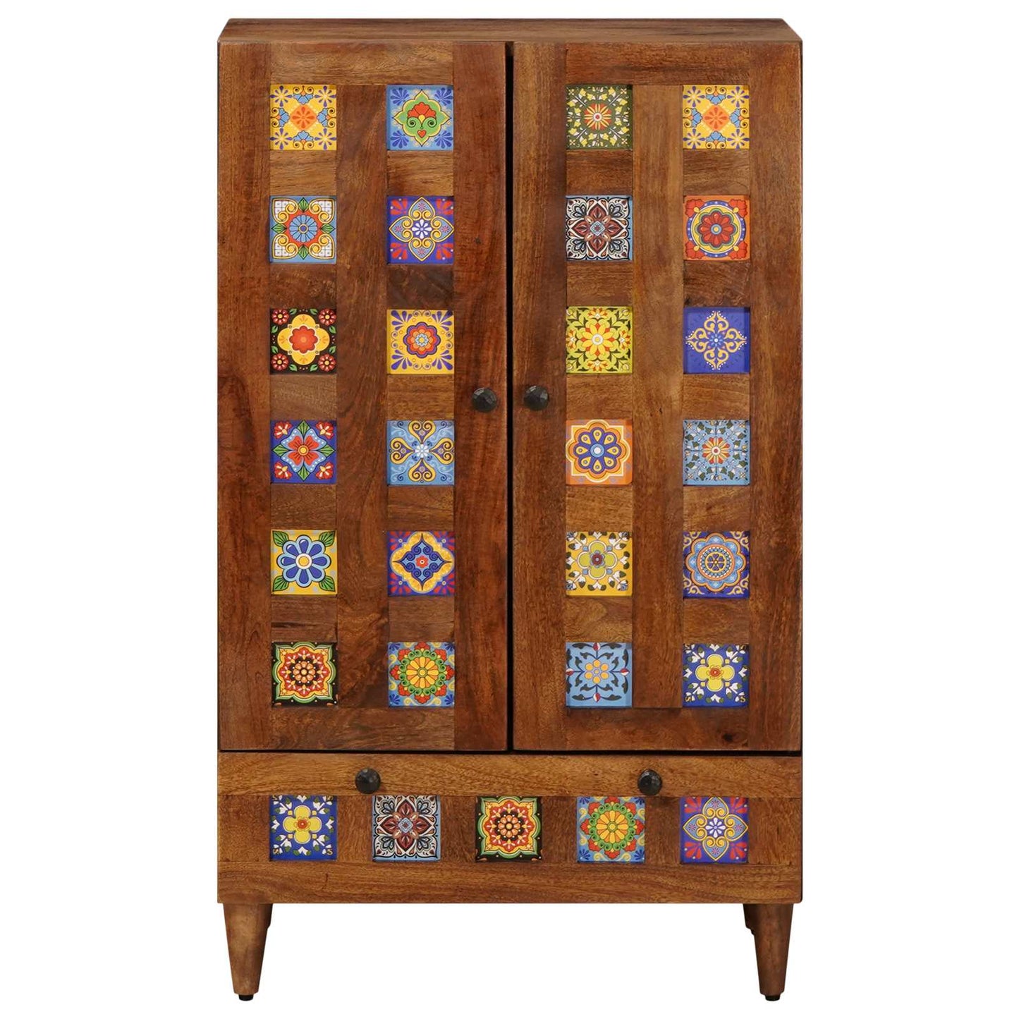 Credenza Noce 60 x 33,5 x 100 cm Legno di mango massello