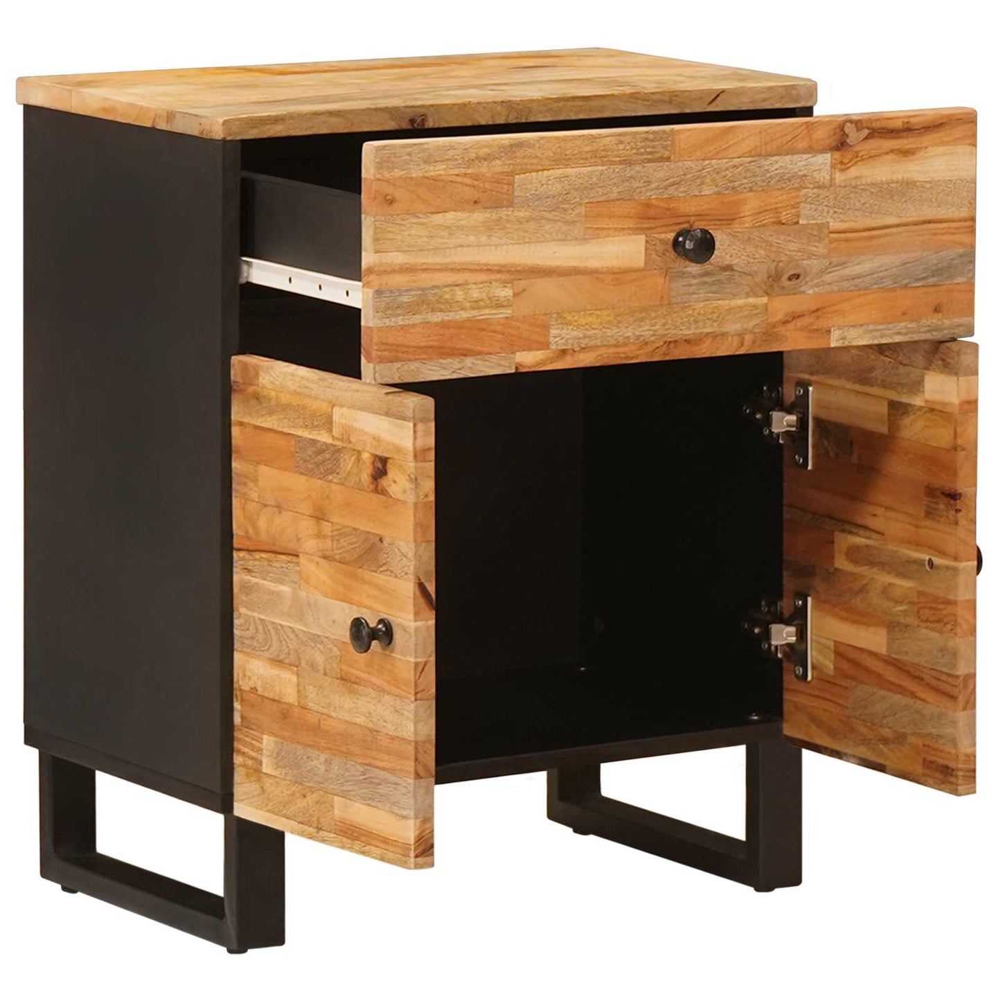 Mobiletto da Letto con cassetto Marrone 50 x 33 x 60 cm