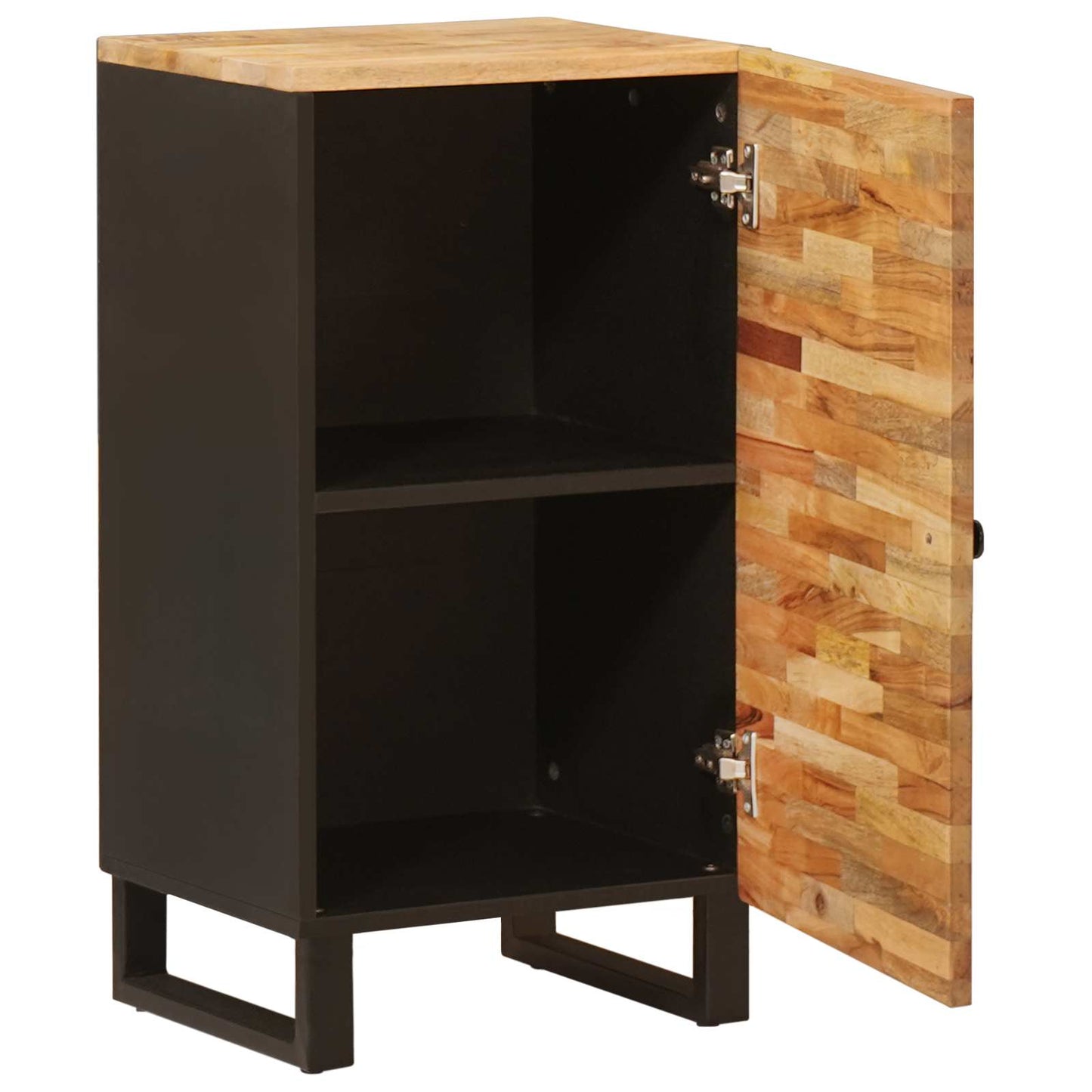 Mobile laterale Marrone 40 x 33 x 75 cm Legno di mango massello