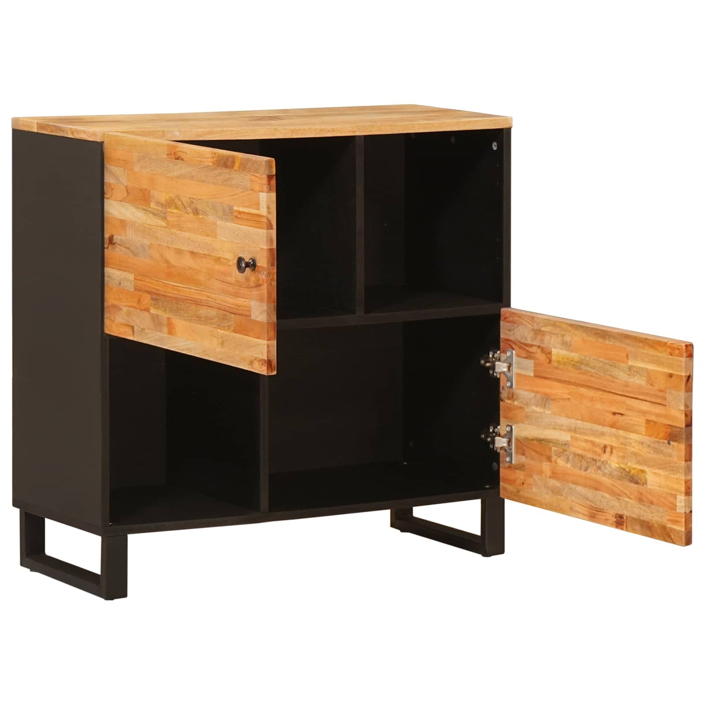 Mobile laterale Marrone 80 x 33 x 75 cm Legno di mango massello