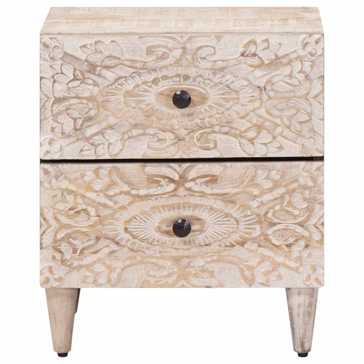 Armadio da Notte con cassetto 2 pcs Bianco 40 x 33,5 x 46 cm