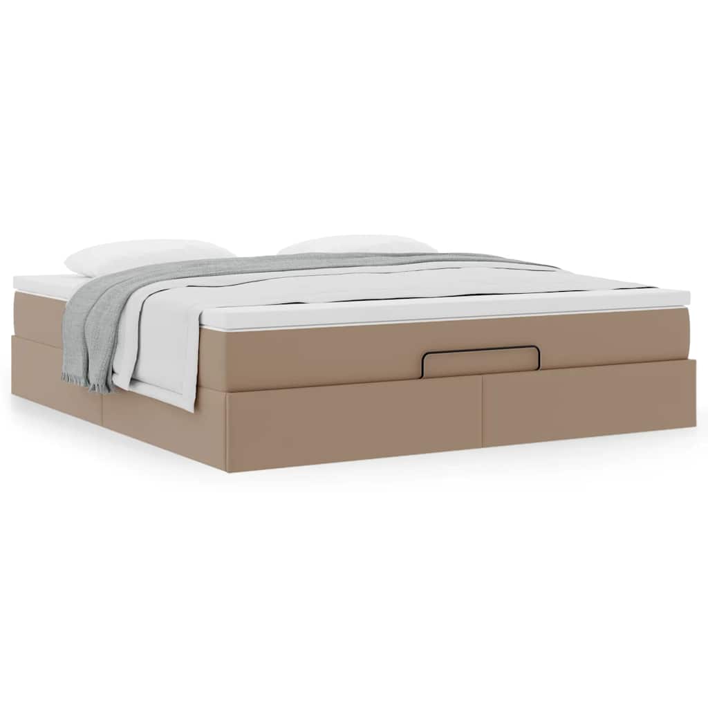 Struttura Letto Pouf con Materasso 160x200 cm Similpelle