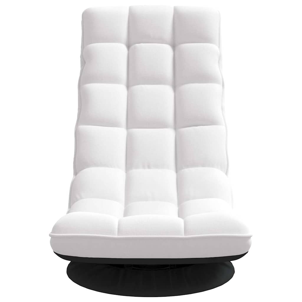 Sedia da Terra Girevole Bianco 70x51x79 cm in Tessuto