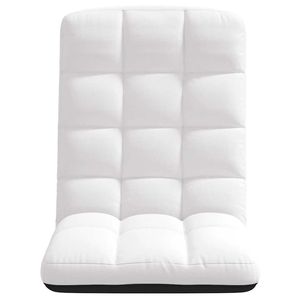 Sedia da Terra Pieghevole Bianco 71x51x62 cm in Tessuto