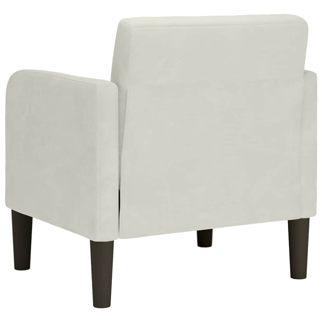 Divano Sedia con Braccioli Crema 54 cm in Velluto