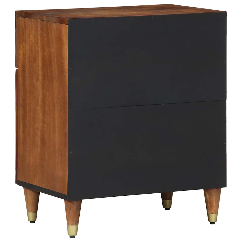 Comodino con porta con cassetto Marrone miele 50 x 33 x 60 cm