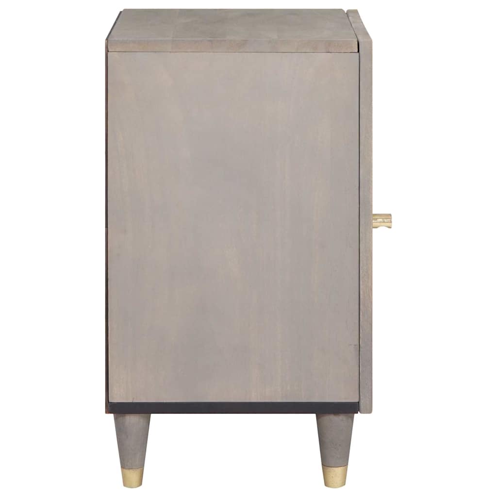 Mobile da Bagno Grigio 38 x 33 x 58 cm Legno di mango massello