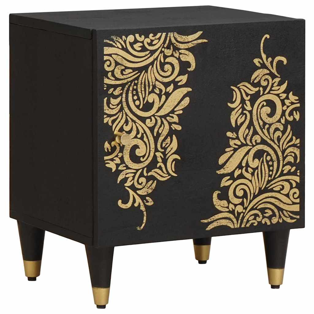 Comodino con porta 2 pcs Nero 40 x 33 x 46 cm