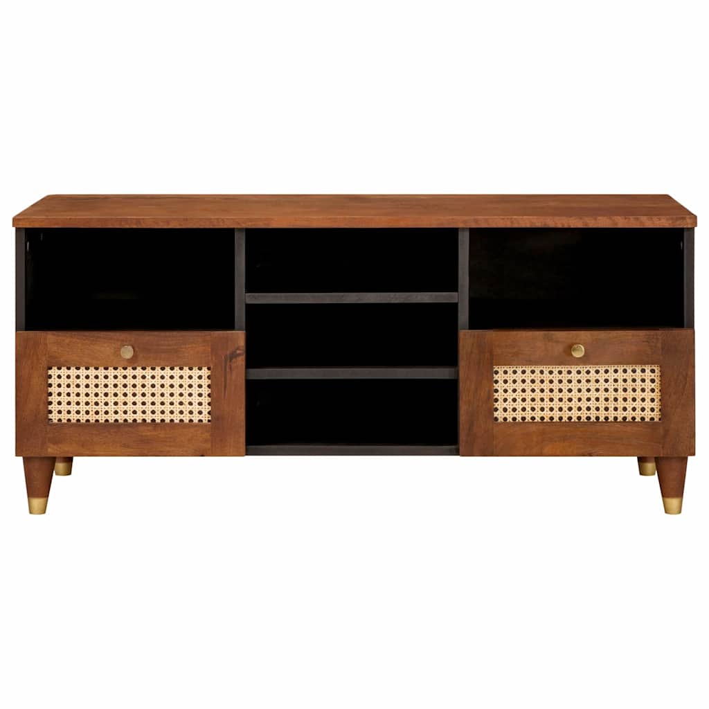 Mobile TV Marrone 100 x 33,5 x 46 cm Legno di mango massello