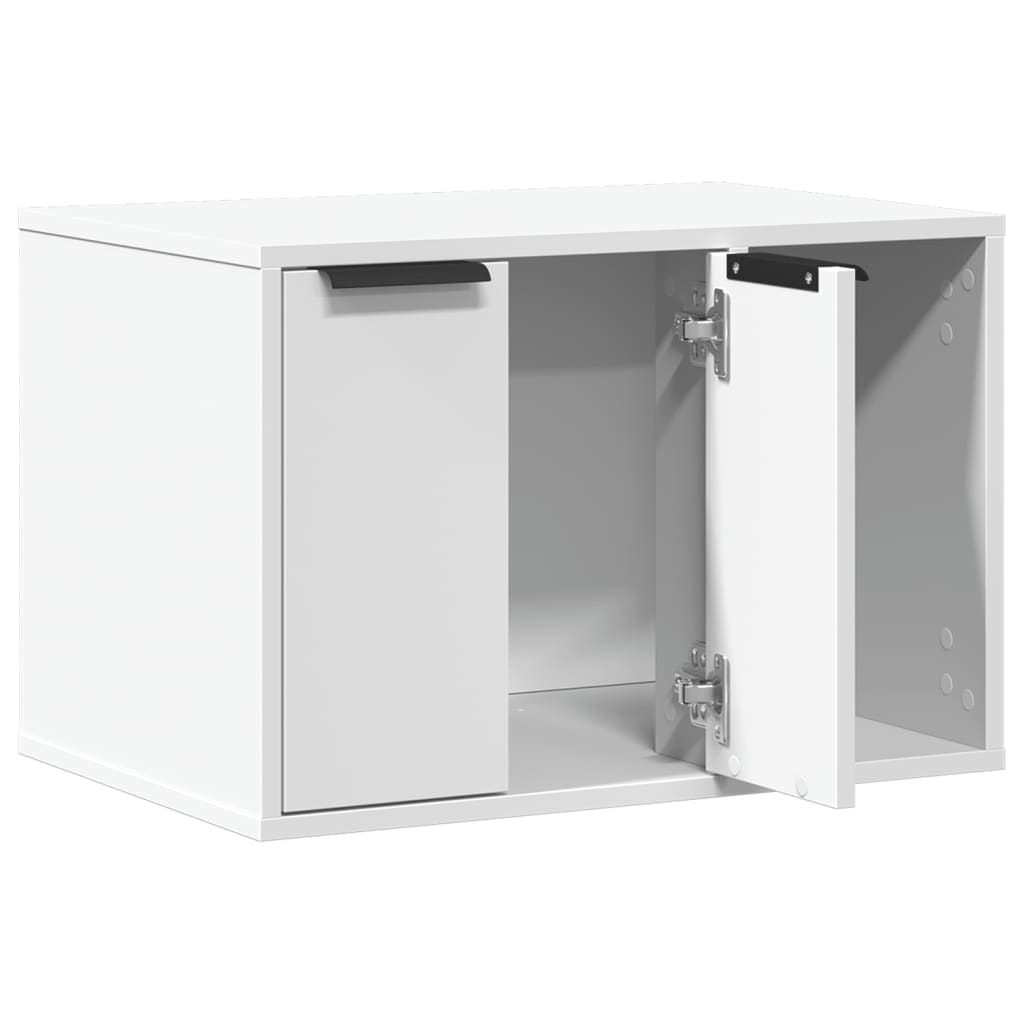 Recinto Lettiera Gatti Bianco 60x40x40 cm in Truciolato