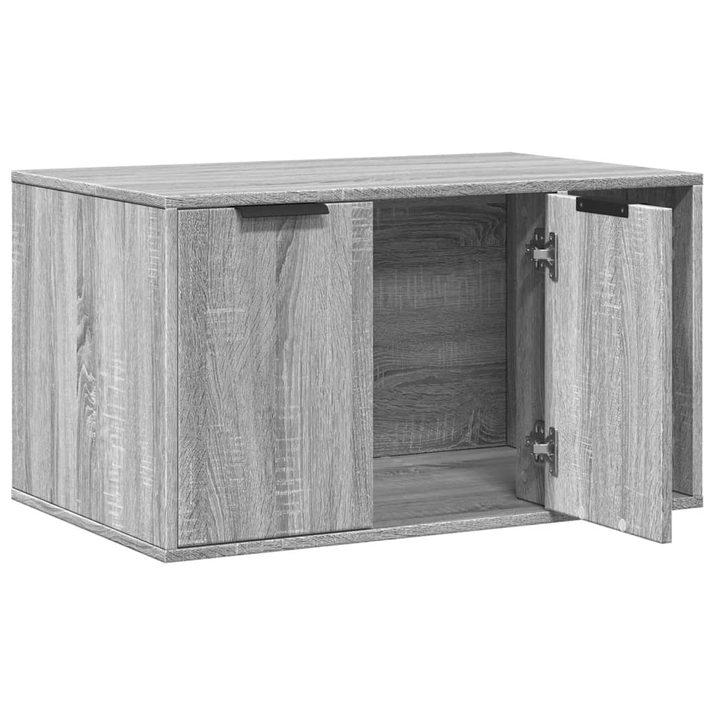 Recinto Lettiera Gatti Grigio Sonoma 80x50x45 cm in Truciolato