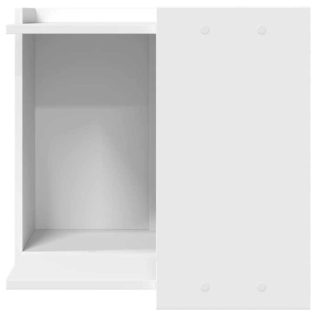 Recinto per Lettiera per Gatti Bianco 53x53x51 cm in Truciolato