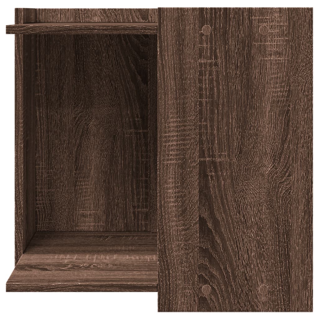 Recinto Lettiera Gatti Rovere Marrone 53x53x51 cm in Truciolato