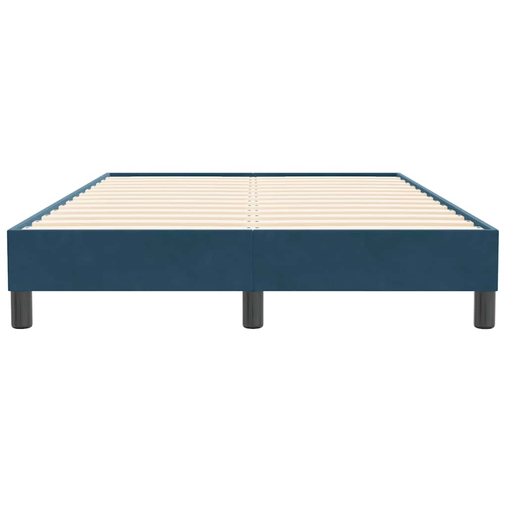 Giroletto senza Materasso Blu Scuro 120x210 cm Velluto