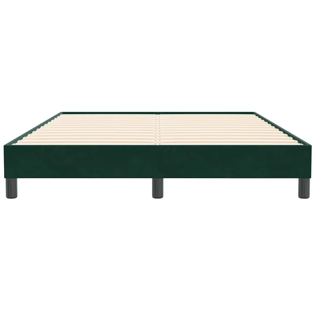 Giroletto senza Materasso Verde Scuro 140x210 cm in Velluto