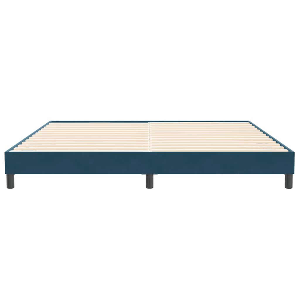Giroletto senza Materasso Blu Scuro 200x210 cm in Velluto