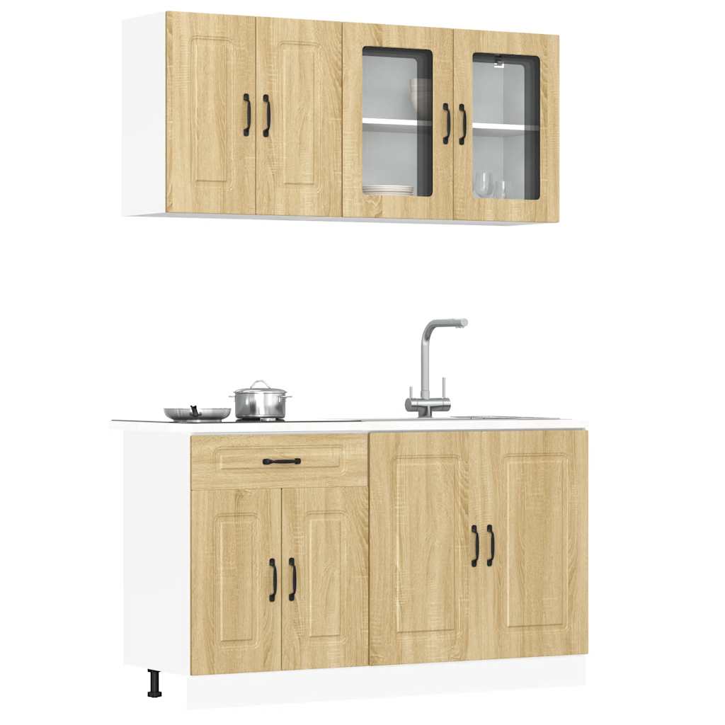 Set Mobili da Cucina 4 pz Porto Rovere Sonoma in Truciolato