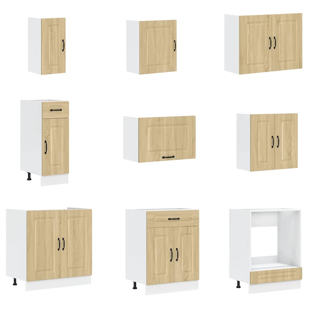 Set Mobili da Cucina 14 pz Kalmar Rovere Sonoma in Truciolato