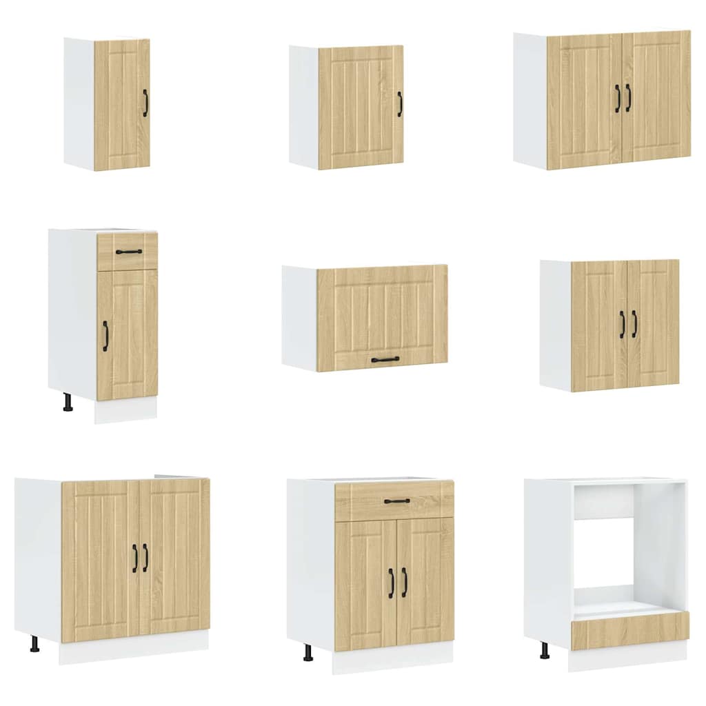 Set Mobili da Cucina 14 pz Lucca Rovere Sonoma in Truciolato