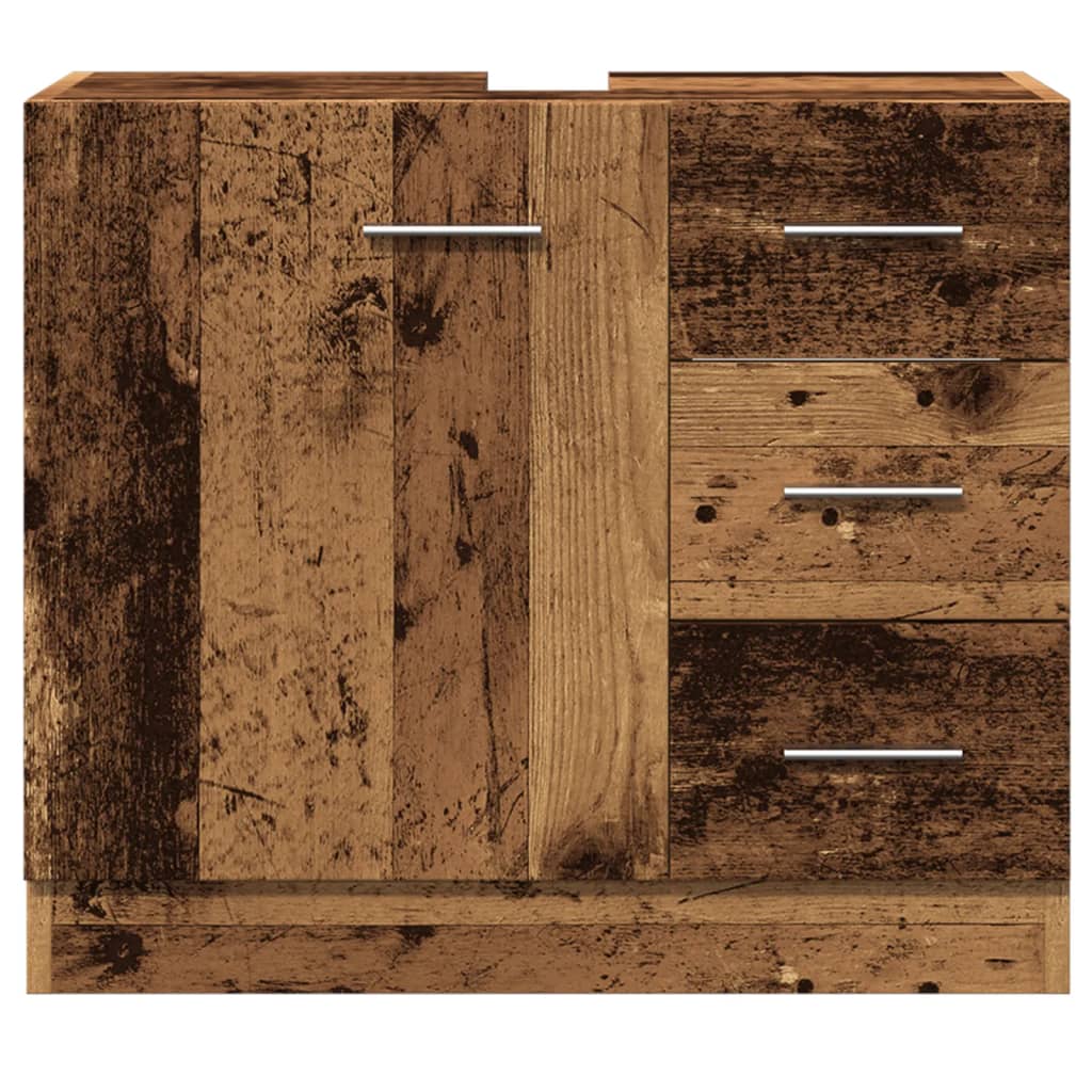 Mobile Sottolavabo Legno Vecchio 63x30x54 cm in Truciolato